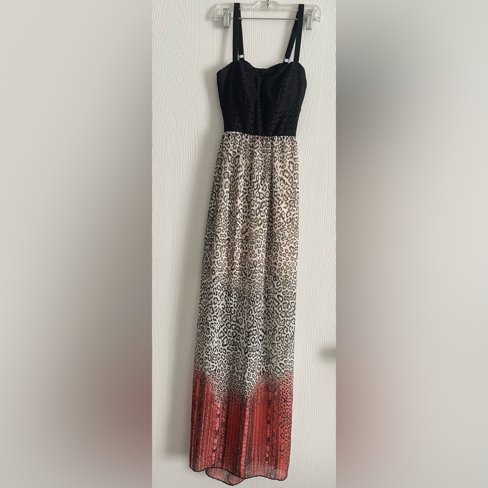 Leopard print maxi dress